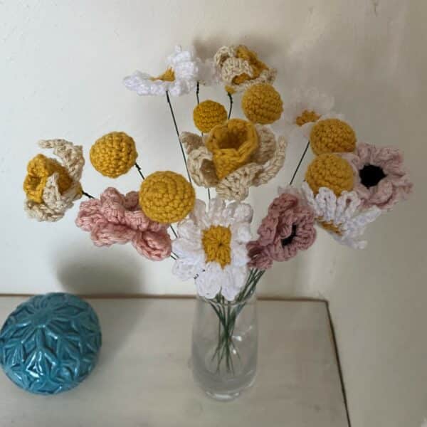 Bouquet de fleurs au crochet