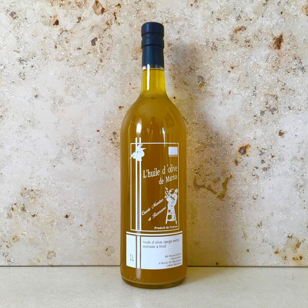Huile d'olive de Marius - 75 CL bouteille verre - La Petite Maison de  Maussane